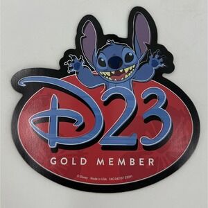 D23 Gold Member Magnet STITCH from Disney's  Lilo & Stitch Hibiscus New NIP